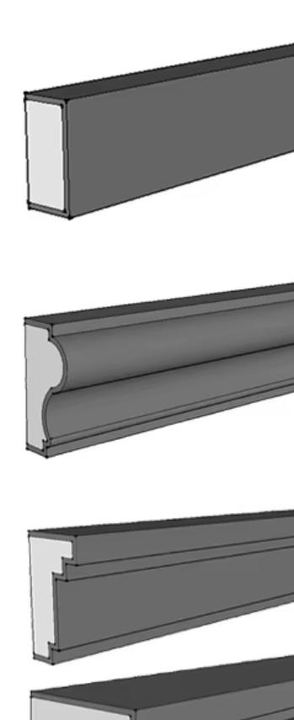 Architectural moulding profiles